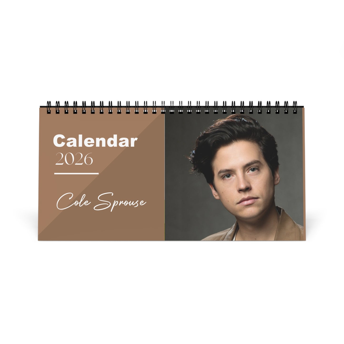 Cole Sprouse 2026 Desk Calendar | Premium Spiral Bound Celebrity Photo Calendar | High-Quality Fan Gift & Desk Décor