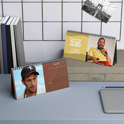 Adam Sandler 2026 Desk Calendar | Celebrity Spiral Bound Photo Calendar | Comedy Star Fan Gift | Collectible Desk & Office Décor