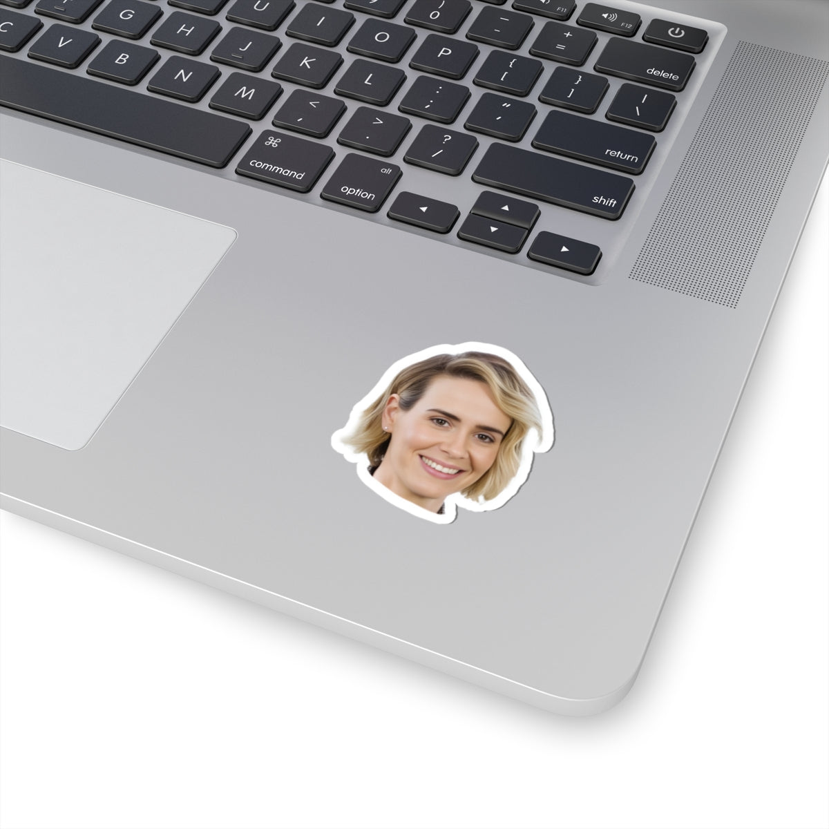 Personalized Kiss-Cut Stickers - Smiling Face Design for Laptops & Decor