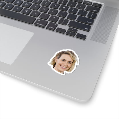 Personalized Kiss-Cut Stickers - Smiling Face Design for Laptops & Decor