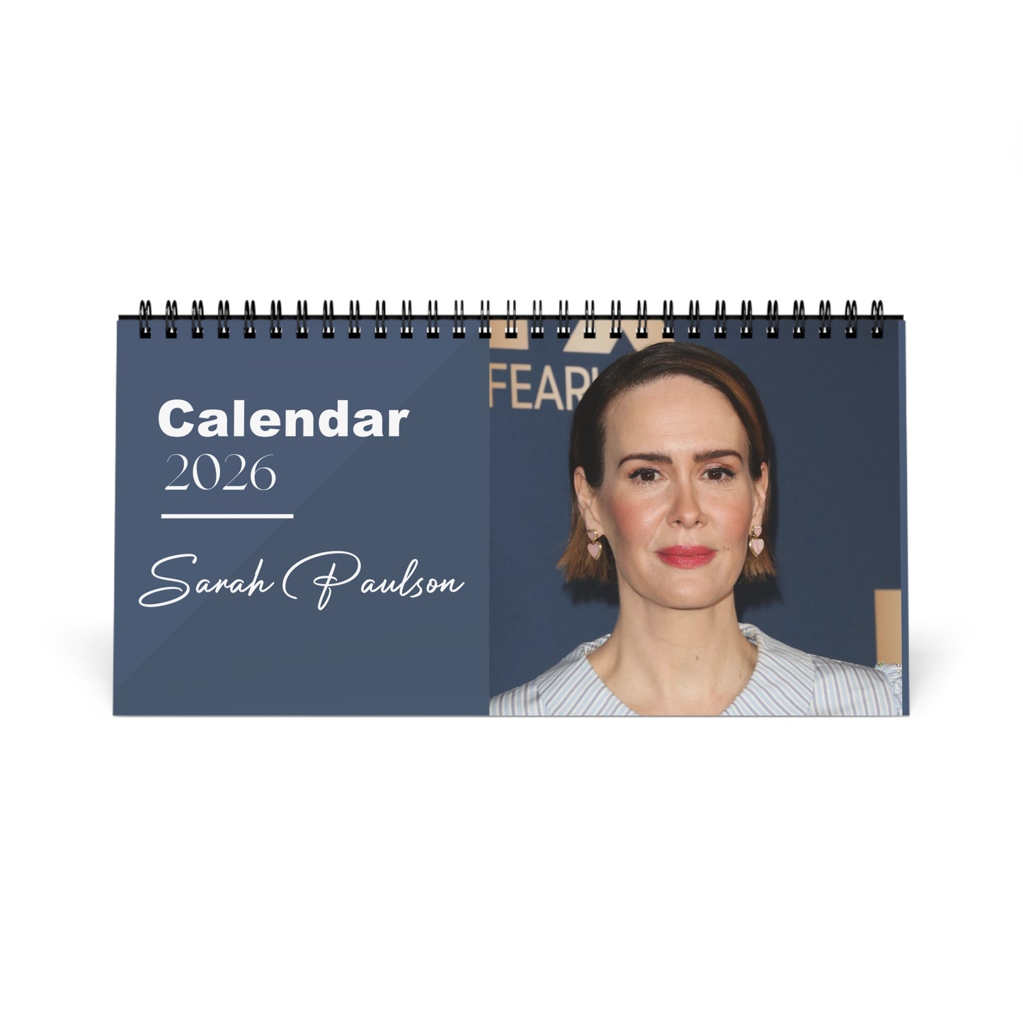 Sarah Paulson 2026 Desk Calendar | Premium Spiral Bound Celebrity Photo Calendar | High-Quality Fan Gift & Desk Décor