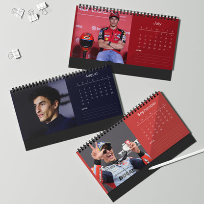 Marc Márquez 2026 Desk Calendar | Premium Spiral Bound Celebrity Photo Calendar | Collectible Fan Gift | Stylish Desk & Office Décor