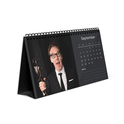 Benedict Cumberbatch 2026 Desk Calendar | Premium Spiral-Bound Celebrity Photo Calendar | Elegant Collectible Gift for Fans & Desk Décor