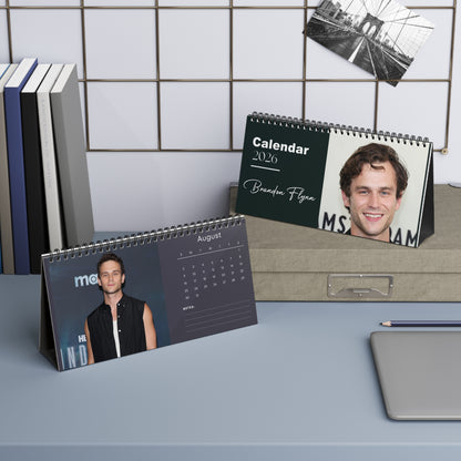 Brandon Flynn 2026 Desk Calendar | Premium Spiral Bound Celebrity Photo Calendar | High-Quality Gift for Fans & Desk Décor