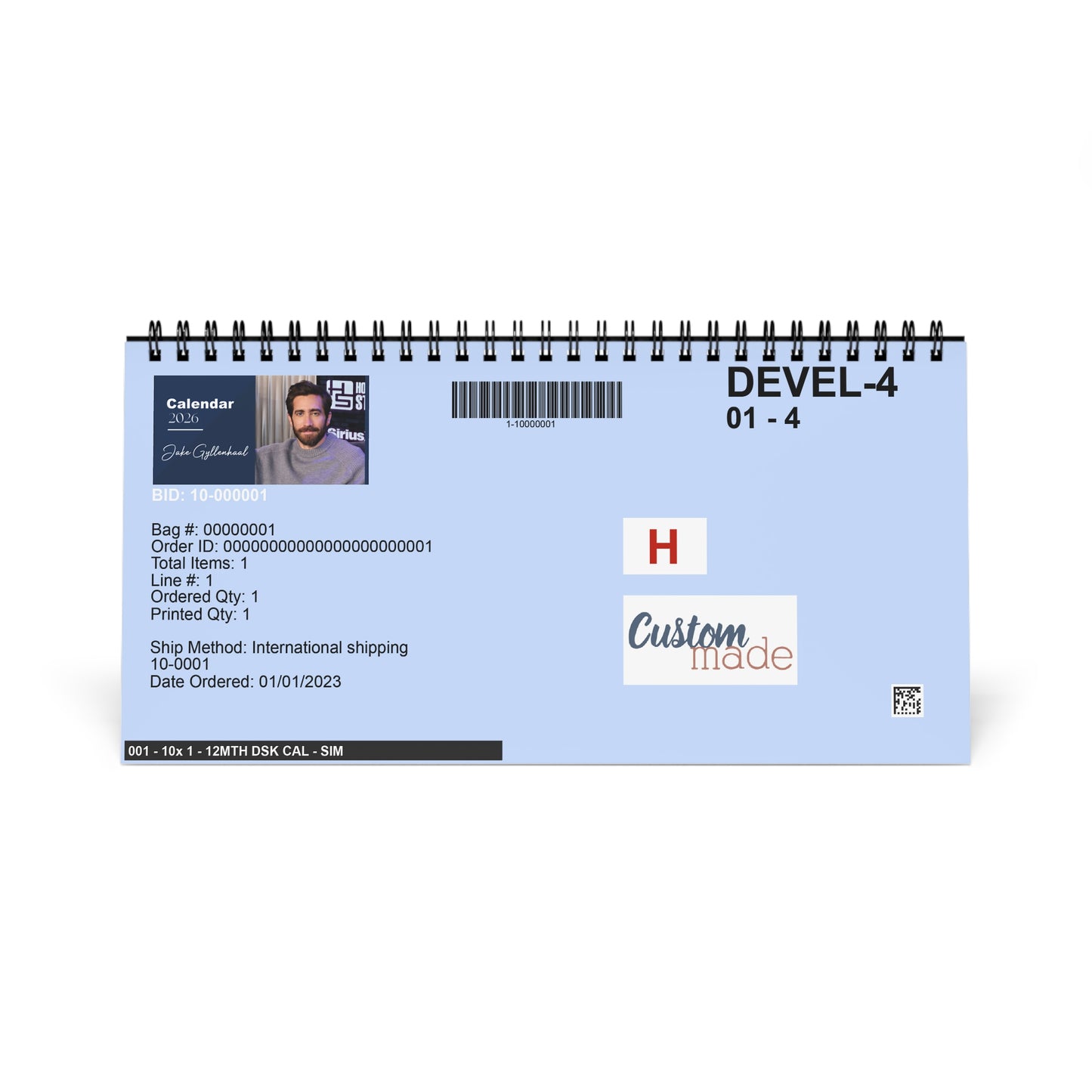 Jake Gyllenhaal 2026 Desk Calendar | Premium Spiral Bound Celebrity Photo Calendar | High-Quality Fan Gift & Desk Décor