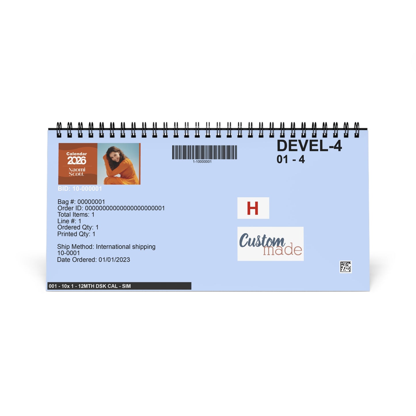 Naomi Scott 2026 Desk Calendar | Celebrity Spiral Bound Photo Calendar | Fan Collectible Gift | Stylish Desk & Office Décor