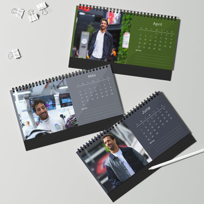 Daniel Ricciardo 2026 Desk Calendar | Premium Spiral Bound Celebrity Photo Calendar | Collectible Fan Gift | Stylish Desk & Office Décor
