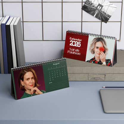 Sarah Paulson 2026 Desk Calendar | Premium Spiral Bound Celebrity Photo Calendar | Collectible Fan Gift | Stylish Desk & Office Décor