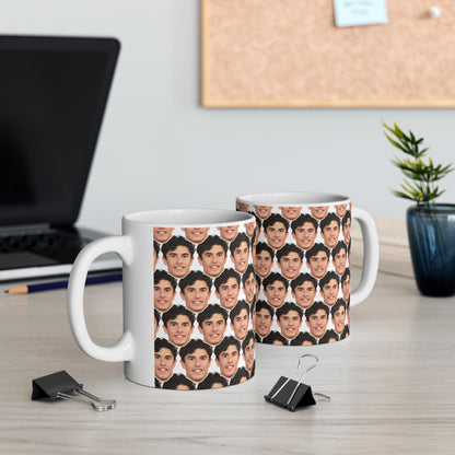 Marc Marquez Face Pattern Ceramic Mug | Unique Gift for Marc Marquez Fans