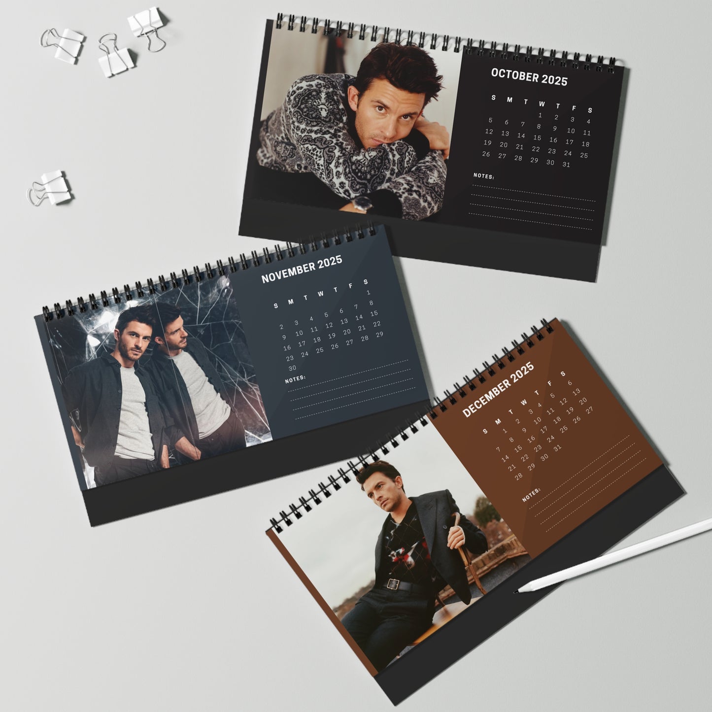 Jonathan Bailey 2025 Desk Calendar | Jonathan Bailey Calendar | Fan Gift