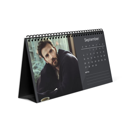 Chris Evans 2026 Desk Calendar | Premium Spiral Bound Celebrity Photo Calendar | Collectible Fan Gift | Stylish Desk & Office Décor