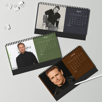 Sam Heughan 2027 Desk Calendar Vol 4 | Spiral Bound Photo Calendar | Fan Gift