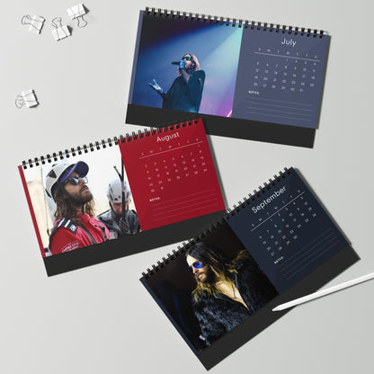 Jared Leto 2026 Desk Calendar | Premium Spiral Bound Celebrity Photo Calendar | High-Quality Fan Gift & Desk Décor