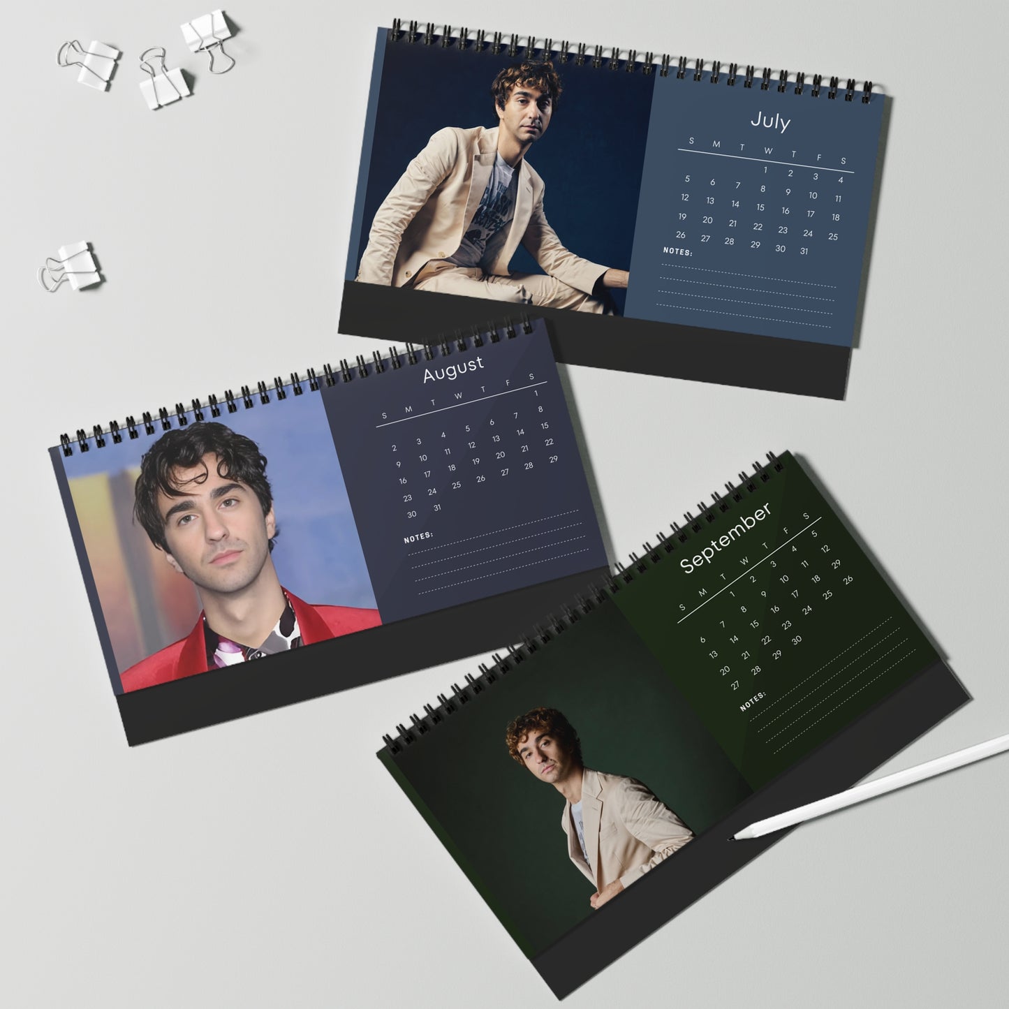 Alex Wolff 2026 Desk Calendar | Hereditary  Jumanji Actor Planner | Movie Star Gift | TV  Film Decor | 2026 Calendar