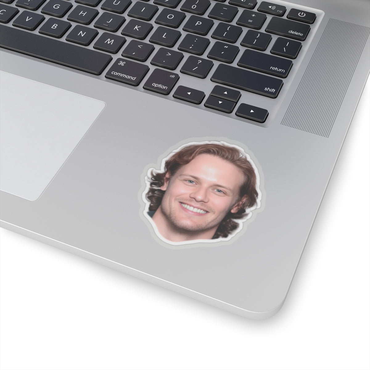 Personalized Kiss-Cut Stickers - Smiling Face Design for Laptops & Decor