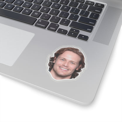 Personalized Kiss-Cut Stickers - Smiling Face Design for Laptops & Decor