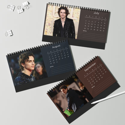Timothée Chalamet 2027 Desk Calendar Vol 1 | Spiral Bound Photo Calendar | Fan Gift