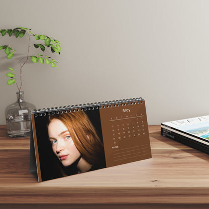 Sadie Sink 2026 Desk Calendar | Celebrity Spiral Bound Photo Calendar | Fan Collectible Gift | Stylish Desk & Office Décor