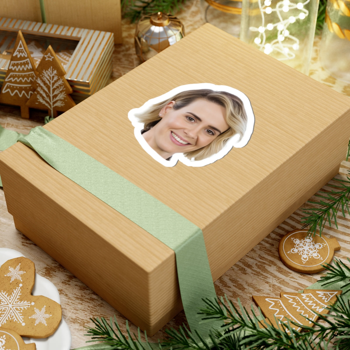 Personalized Kiss-Cut Stickers - Smiling Face Design for Laptops & Decor