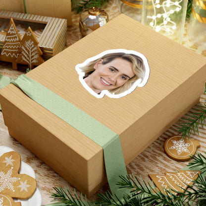 Personalized Kiss-Cut Stickers - Smiling Face Design for Laptops & Decor