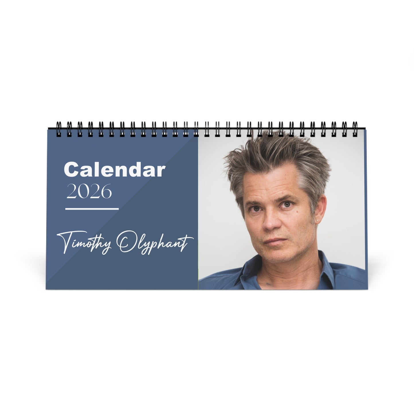 Timothy Olyphant 2026 Desk Calendar | Premium Spiral Bound Celebrity Photo Calendar | High-Quality Fan Gift & Desk Décor