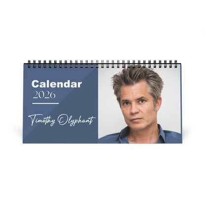 Timothy Olyphant 2026 Desk Calendar | Premium Spiral Bound Celebrity Photo Calendar | High-Quality Fan Gift & Desk Décor