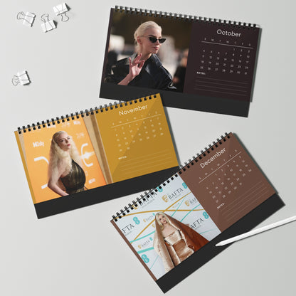 Anya Taylor-Joy 2026 Desk Calendar | Celebrity Spiral Bound Photo Calendar | Fan Collectible Gift | Elegant Desk & Office Décor
