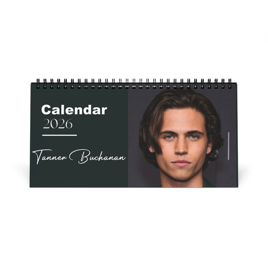 Tanner Buchanan 2026 Desk Calendar | Premium Spiral Bound Celebrity Photo Calendar | High-Quality Fan Gift & Desk Décor
