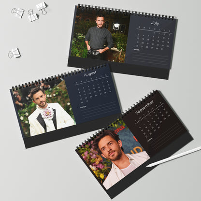 Jonathan Bailey 2026 Desk Calendar | Premium Spiral Bound Celebrity Photo Calendar | Collectible Fan Gift | Stylish Desk & Office Décor