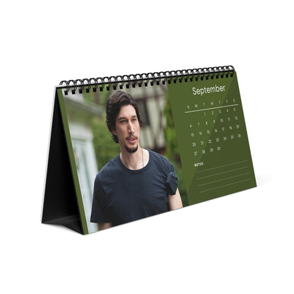 Adam Driver 2026 Desk Calendar | Premium Spiral Bound Celebrity Photo Calendar | Collectible Fan Gift | Stylish Desk & Office Décor