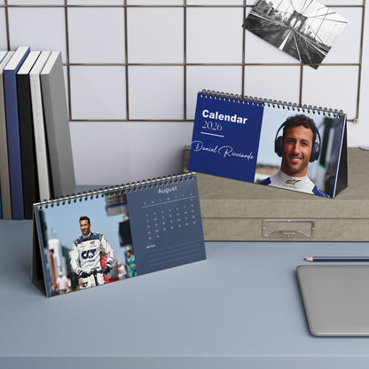 Daniel Ricciardo 2026 Desk Calendar | Premium Spiral Bound F1 Celebrity Photo Calendar | High-Quality Gift for Fans & Desk Décor