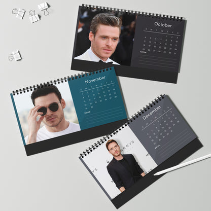 Richard Madden 2026 Desk Calendar | Premium Spiral Bound Celebrity Photo Calendar | High-Quality Fan Gift & Desk Décor