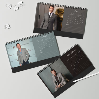 Hugh Jackman 2026 Desk Calendar | Celebrity Photo Calendar | Star Gift | Desk Décor
