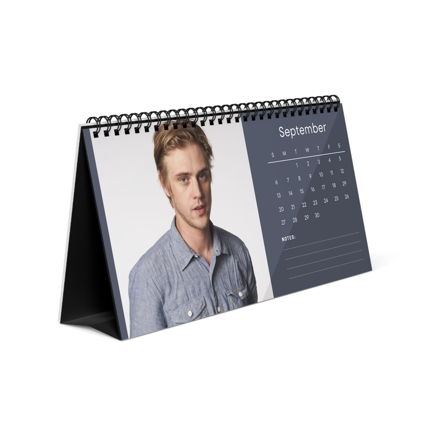 Boyd Holbrook 2026 Desk Calendar | Premium Spiral Bound Celebrity Photo Calendar | High-Quality Gift for Fans & Desk Décor