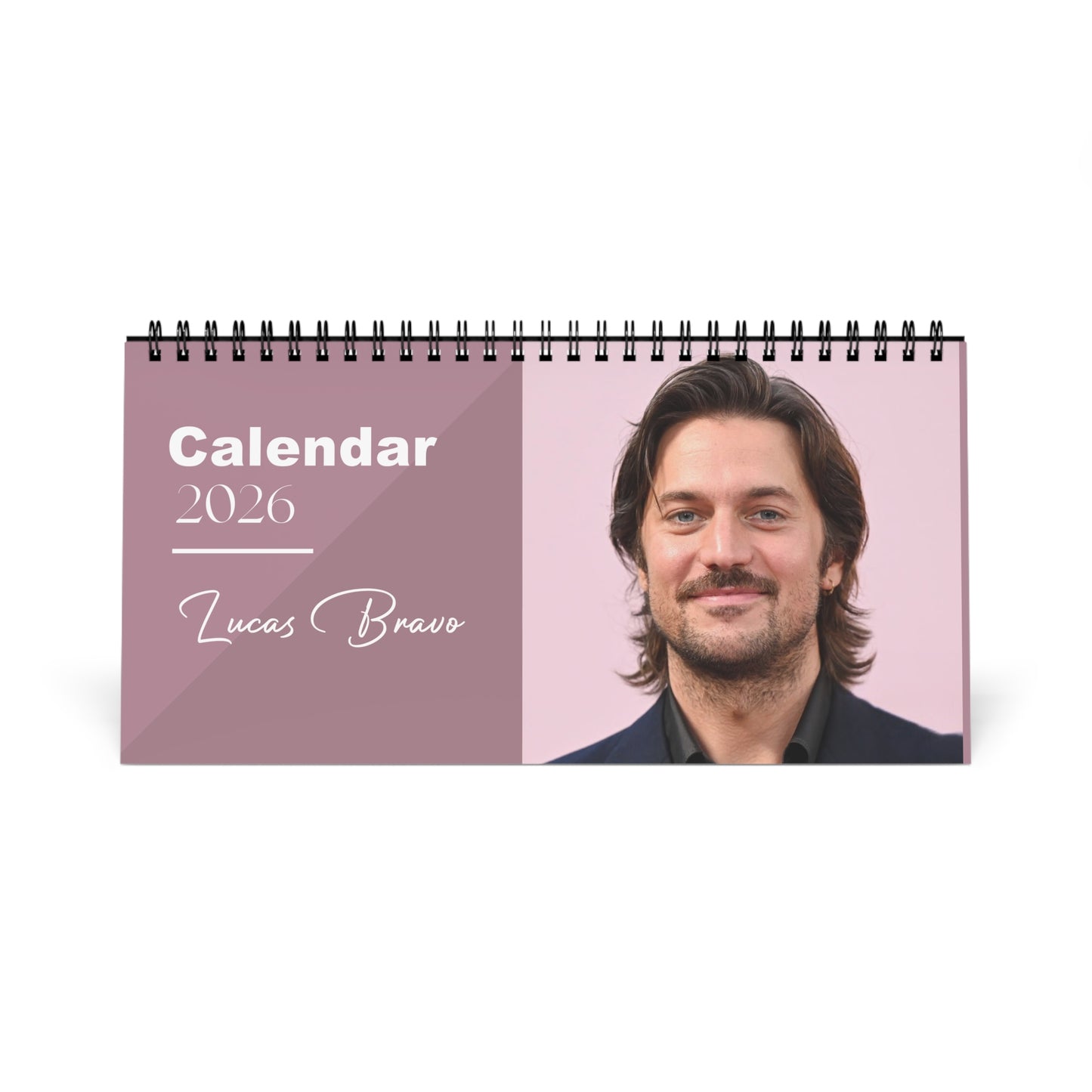 Lucas Bravo 2026 Desk Calendar | Premium Spiral Bound Celebrity Photo Calendar | High-Quality Fan Gift & Desk Décor