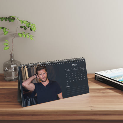 Scott Eastwood 2026 Desk Calendar | Premium Spiral Bound Celebrity Photo Calendar | High-Quality Fan Gift & Desk Décor