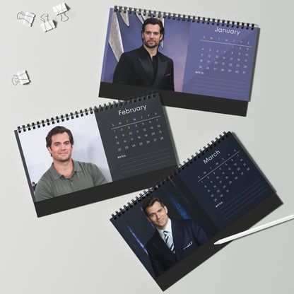 Henry Cavill 2026 Desk Calendar | Celebrity Photo Calendar | Star Gift | Desk Décor for Fans