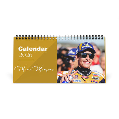 Marc Márquez 2026 Desk Calendar | Premium Spiral Bound MotoGP Star Photo Calendar | High-Quality Fan Gift & Desk Décor