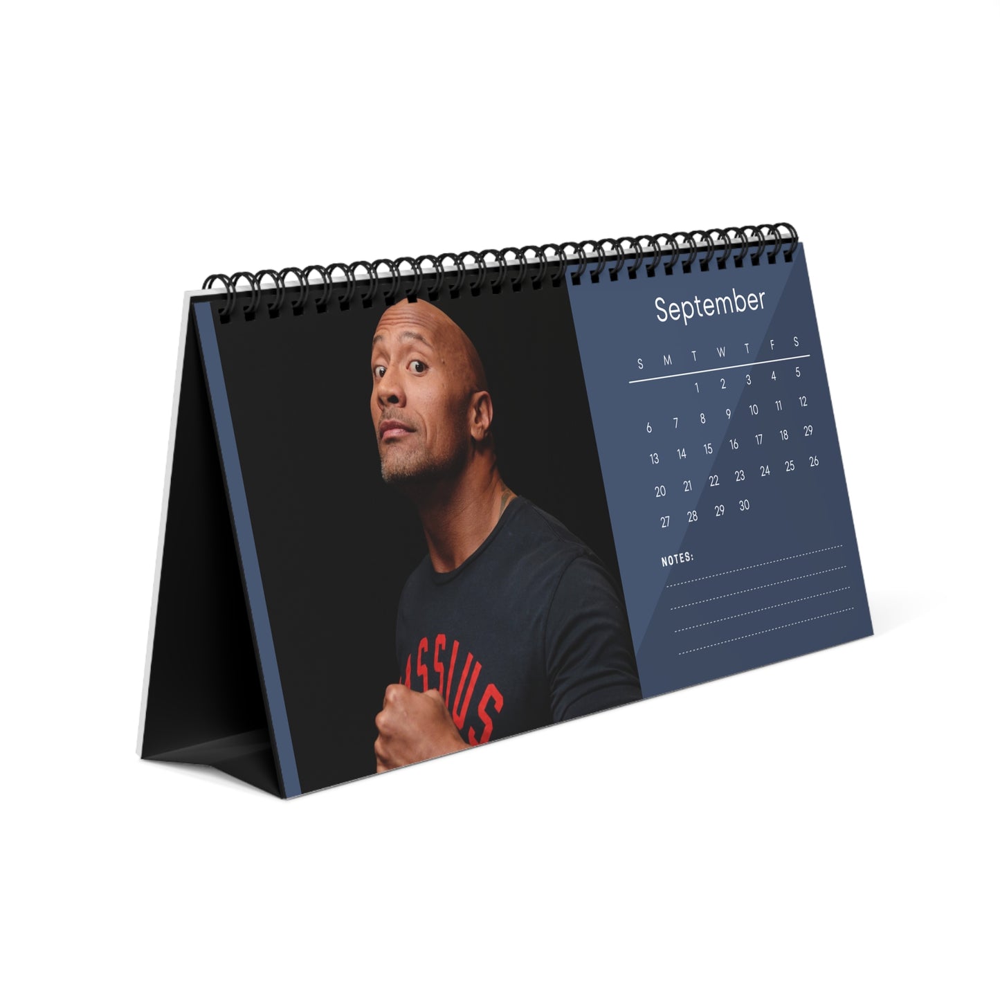 Dwayne Johnson 2026 Desk Calendar | The Rock  | Dwayne Johnson Calendar | Movie Decor