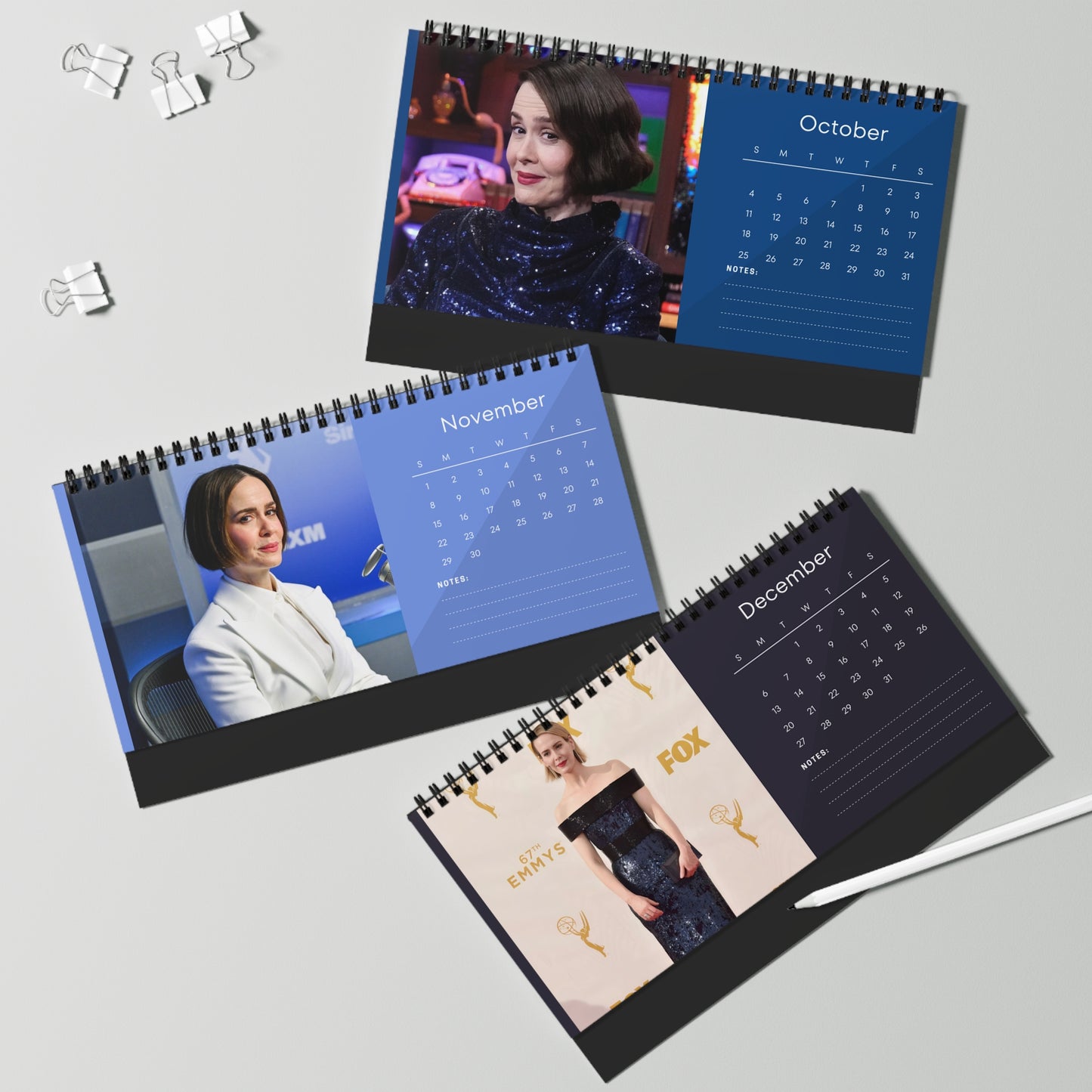 Sarah Paulson 2026 Desk Calendar | Celebrity Photo Calendar | Stylish Desk Accessory & Perfect Fan Gift