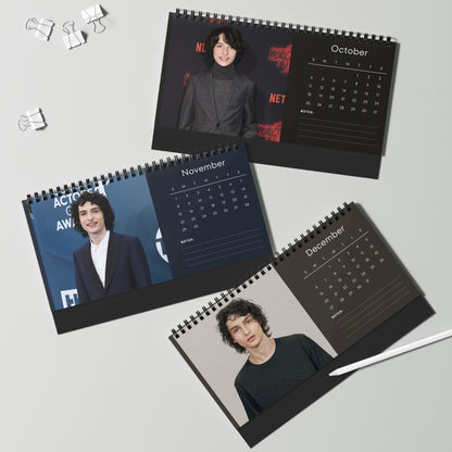 Finn Wolfhard 2026 Desk Calendar | Stranger Things Actor | It Movie Calendar | Actor Gift | Home Office Decor