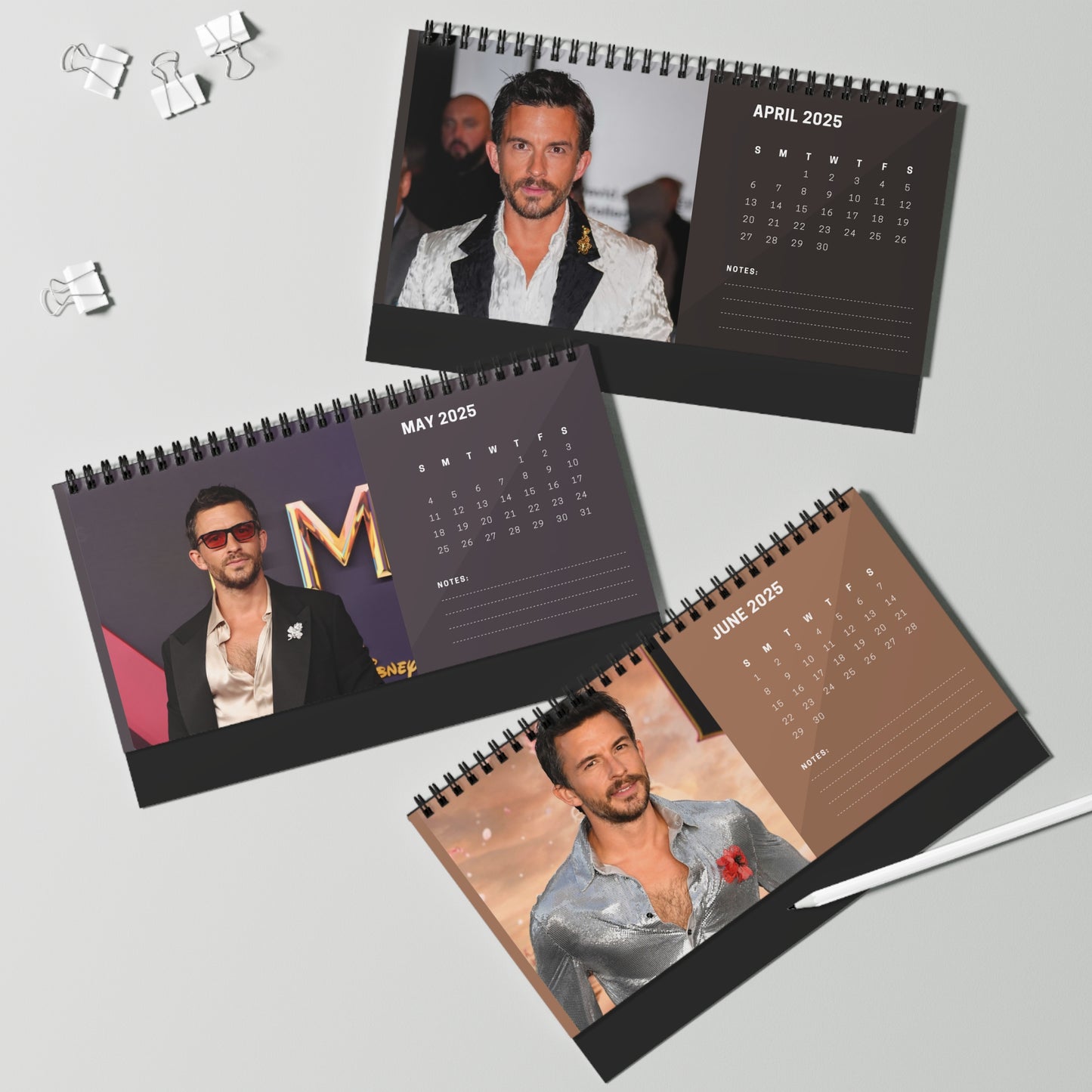 Jonathan Bailey 2025 Desk Calendar | Jonathan Bailey Calendar | Fan Gift