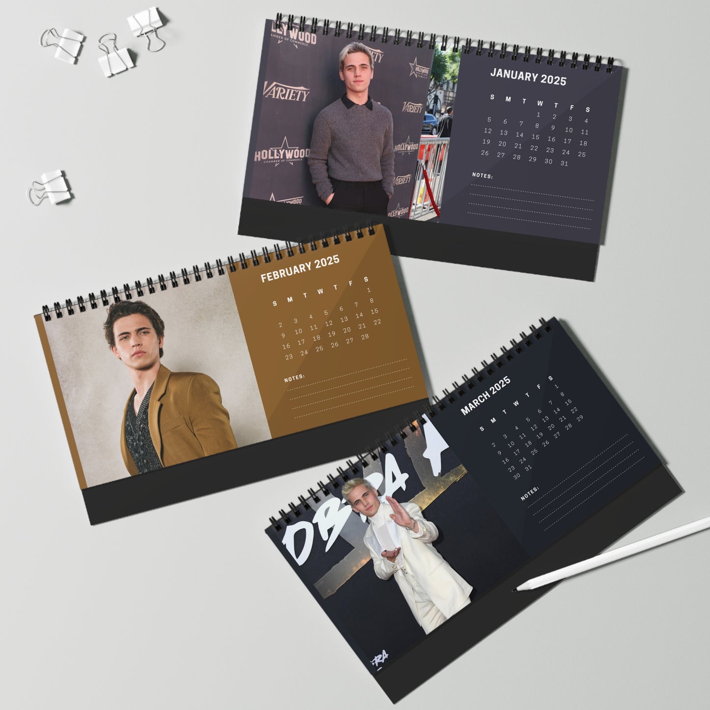 Tanner Buchanan 2025 Desk Calendar | Tanner Buchanan Calendar | Fan Gift