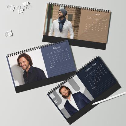Jared Padalecki 2026 Desk Calendar | Supernatural Actor Monthly Planner | Sam Winchester Calendar | Jared Padalecki Gift | Office Decor