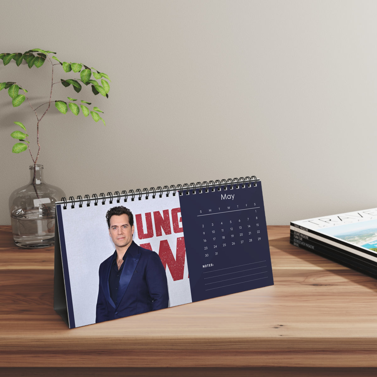 Henry Cavill 2027 Desk Calendar Vol 4 | Spiral Bound Photo Calendar | Fan Gift
