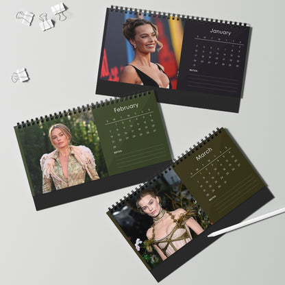 Margot Robbie 2027 Desk Calendar Vol 2 | Spiral Bound Photo Calendar | Fan Gift