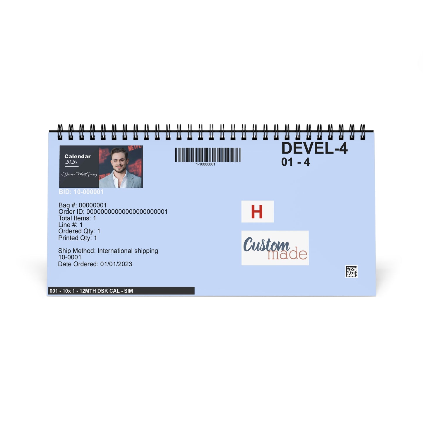 Dacre Montgomery 2026 Desk Calendar | Stranger Things Actor Planner | Movie & TV Star Gift | Hollywood Decor | 2026 Calendar