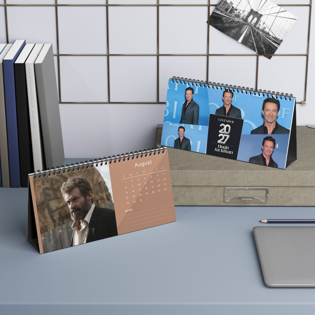 Hugh Jackman 2027 Desk Calendar Vol 4 | Spiral Bound Photo Calendar | Fan Gift