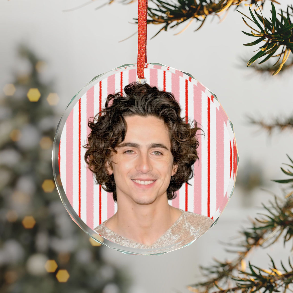 Timothée Chalamet Christmas Ornament | Celebrity Fan Gift Keepsake