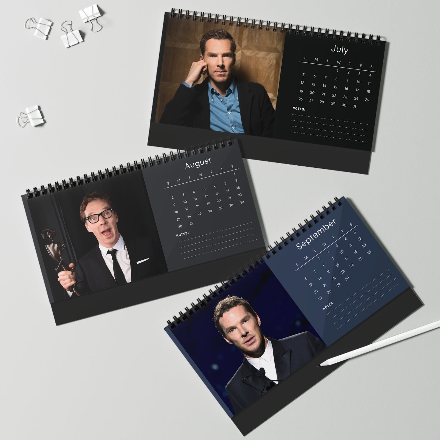 Benedict Cumberbatch 2026 Desk Calendar | Doctor Strange Actor | Sherlock Holmes Calendar | Actor Gift | Office Decor